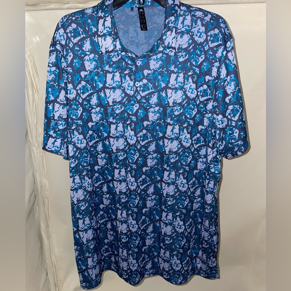 Adidas Men's Shy Rush Golf Cobblestone Jacquard Polo Shirt ADVR0844 Sz XXL